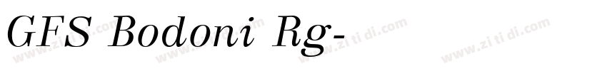 GFS Bodoni Rg字体转换